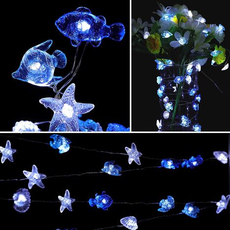 Guirlande Lumineuse Ocean - 40 Led - 4,3 M - Etanche Ip65 - 8 Modes - Piles - Pour Decoration Interieure Et Exterieure (1/5)