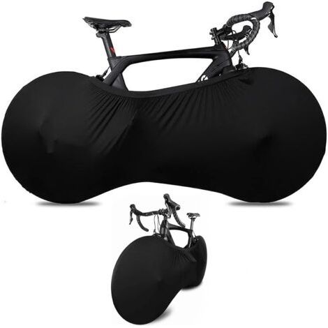 QORVA-Housse Vélo, Housse de Vélo Anti Poussière d'Intérieur et Extérieures, Bache de Roues Extensible Lavable, Bache Protection Bike Cover pour Tous VTT, Bike de Route(Noir)
