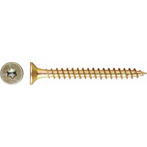 100 vis à bois T25 tête fraisée 5 x 80 mm bichromaté - TPTO50080 - Index - 100 vis à bois T25 tête fraisée 5 x 80 mm bichromaté - TPTO50080 - Index (1/2)