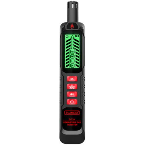 Détecteur portable fuites gaz combustibles, testeur fuites gaz naturel, analyseur concentration gaz portable, testeur gaz avec alarme sonore et lumineuse,de dyk.Trywise (1/4)