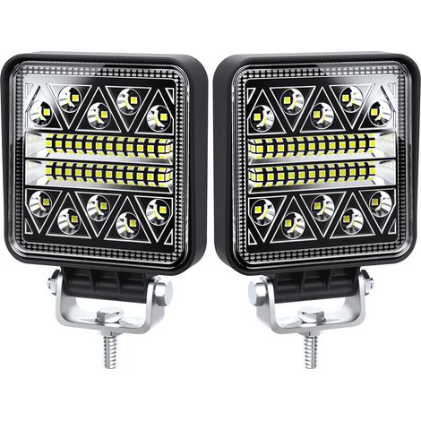 2 pcs 102W Phare de Travail led 15000LM Feux de Recul Led 12v, Phare Led Projecteurs pour voiture, tracteur bateau, 12-24v camion (1/5)