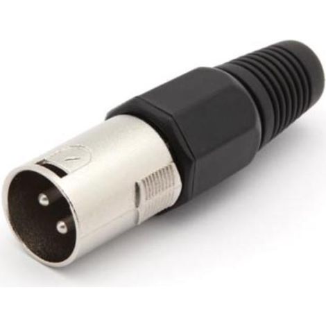 FICHE XLR MALE NICKELEE 3 BROCHES - NOIR CA101B RI958