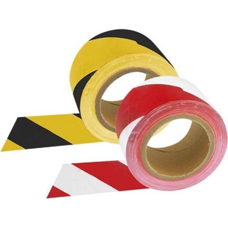 Signalband - 102mm - 200m weiß - rot, LOGUI