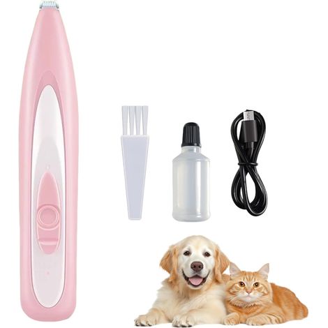 Tondeuse à pattes pour chien avec lumière LED - Silencieuse - Pattes de chien - Rechargeable - Ciseaux Électriques pour Chiens et Chats Délicat Avec Adaptée Pour Utilisation Précise (1/5)