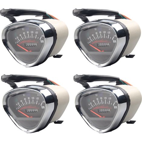 4x Motorrad-Tachometer, Kilometerzähler, hintergrundbeleuchtetes LCD-Digitalanzeigeinstrument für Oldtimer DAX 70 Jialing70 (1/2)