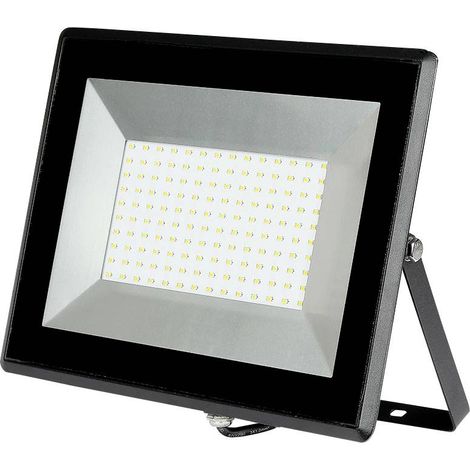 Projecteur LED V-TAC 100W 8500lm IP65 noir blanc chaud