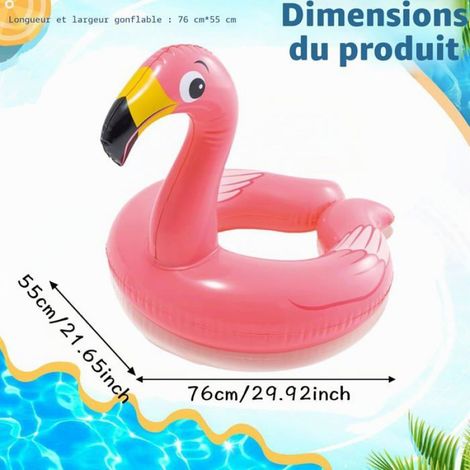 Bouée Gonflable Enfant - PVC Souple - Licorne Dinosaure Flamant Rose - Piscine Plage Été - 1 Pièce (1/2)