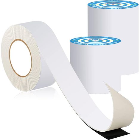 Ruban étanche blanc en butyle, bande etancheite toiture, ruban bitumeuse autocollante pour étanchéifier les joints de caravane, de tuyauterie et réparer les fuite (5m x 5m x 1 rouleau) (1/5)