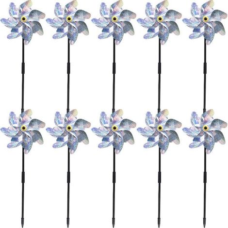 Bird-proof windmill, 10-piece reflective windmill, outdoor garden windmill (1/4)