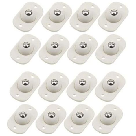 Lot de 16 roulettes de transfert autocollantes, roulettes à billes adhésives, roulettes de transport à billes adhésives, rotation à 360° pour pieds de meubles (1/5)