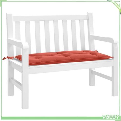 4002537 Coussin de banc de jardin rouge mélangé 100x50x7 cm tissu (1/5)