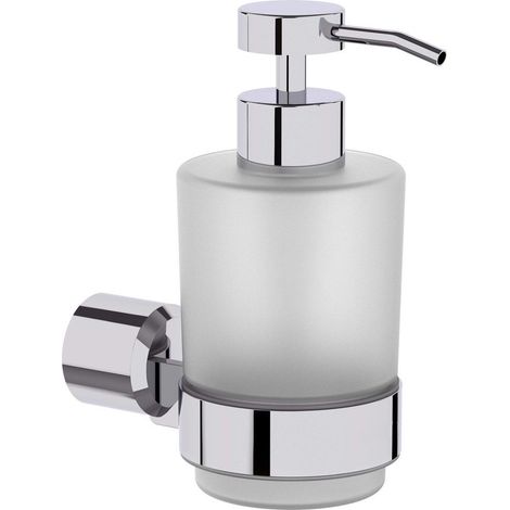 Dispenser per sapone montaggio a parete in acciaio con kit montaggio cromato - Stapol