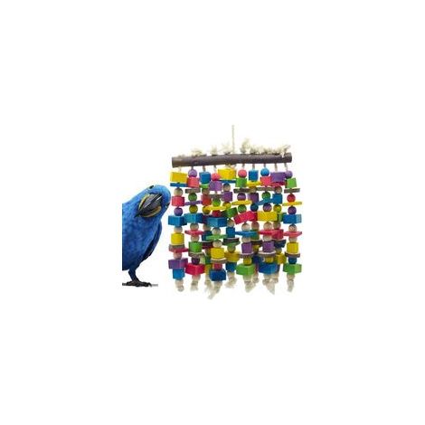 Juguete masticable grande para loros - Multicolor Natural-Crezuo