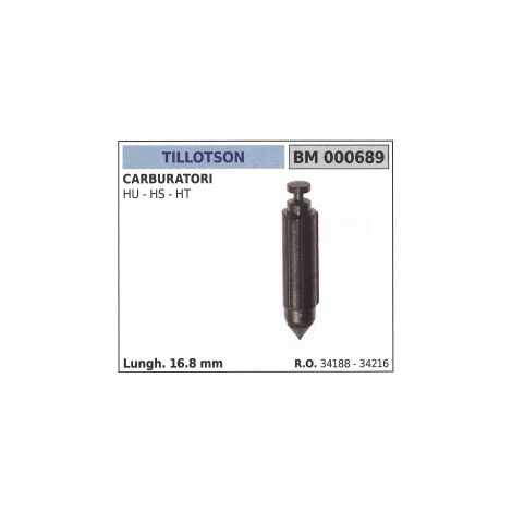 TILLOTSON HU - HS - HT Kettensägen-Vergasernadel Länge 16,8 mm 34188