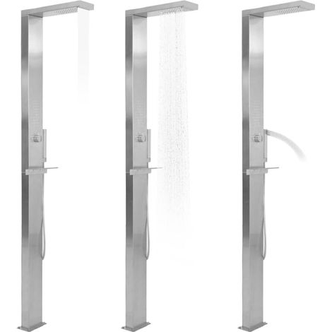 Douche d'extérieur Acier inoxydable Carré (1/5)