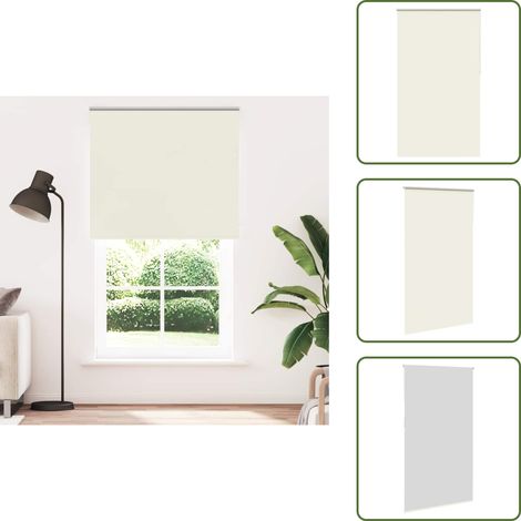vidaXL Store enrouleur occultant blanc cassé 120x230 cm largeur tissu (1/5)