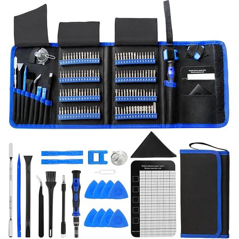 Tournevis de précision 142 en 1, tournevis pour lunettes d'opticien avec 120 embouts magnétiques pour la réparation d'appareils électroniques, ordinateurs portables, petits appareils électroménagers,  (1/5)
