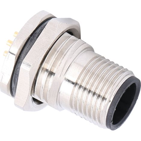 Connecteur étanche pour circuit électrique industriel à montage sur panneau, filetage M12, 8 broches, M12-F1-P8 (1/5)