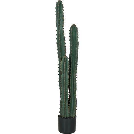 Cactus artificiel réaliste, grande plante verte hauteur 120 cm, diamètre 18 cm, décoration intérieur extérieur (1/5)
