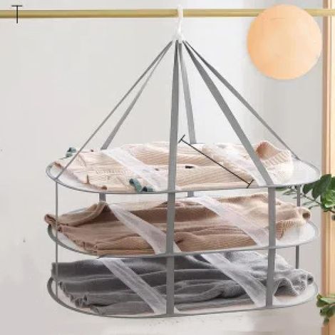 Séchoir à linge pliable de grande taille, séchage à plat en maille pour pull, délicat et maillot de bain (1/4)