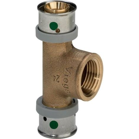 Viega Raccord Tee en Laiton 20 x 1/2 x 20 Résistant Corrosion