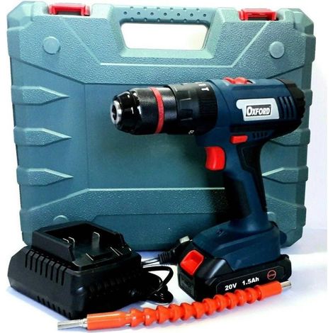 Trade Shop - TRAPANO AVVITATORE A BATTERIA LITIO A PERCUSSIONE 20V DOPPIA BATTERIA + VALIGIA - (1/5)