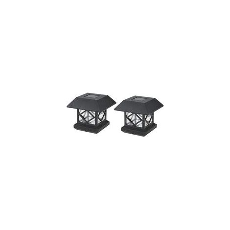 EASYCOMFORT 2 Pièces Lampe Solaire LED Étanche pour Paysage Extérieur - Poteau, Pont, Colonne, Clôture, Décoration Nuit (1/5)
