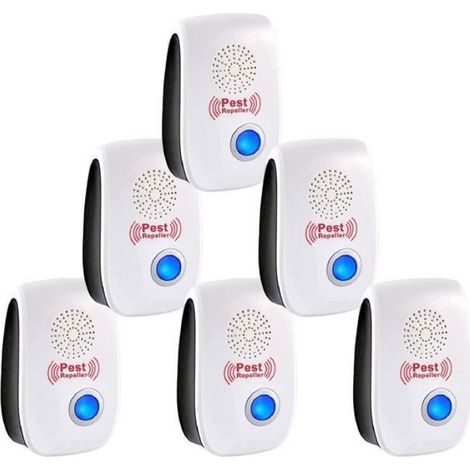 Ultrason Anti Moustique 6 Pcs Ultrason Rats Insectes Répulsif Électronique Répulsif Ultrason Anti-Ro REPULSIF NUISIBLES POUR LA MAI (1/5)