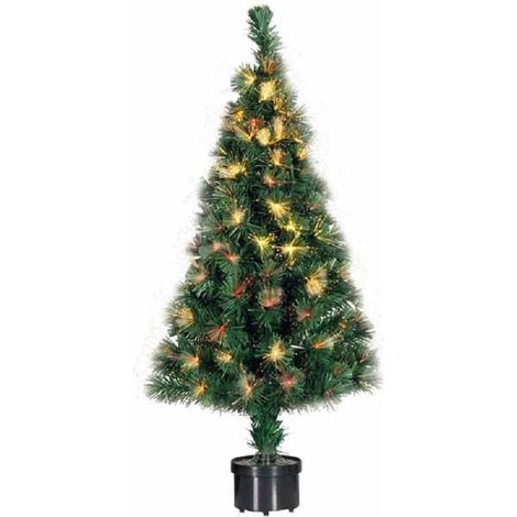 Trade Shop - Albero Di Natale A Fibra Ottica 140 Punte Christmas Tree Luci Natale 120cm Verde - (1/2)