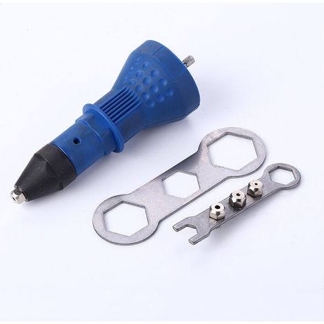 Pince à riveter électrique sans fil avec adaptateur de mandrin pour perceuse électrique (1/4)