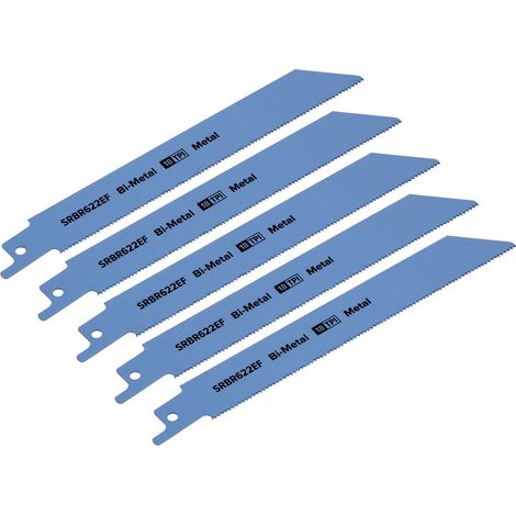 Sealey Reciprocating Saw Blade for Metal 150mm 18tpi - Pack of 5 SRBR622EF (1/3)