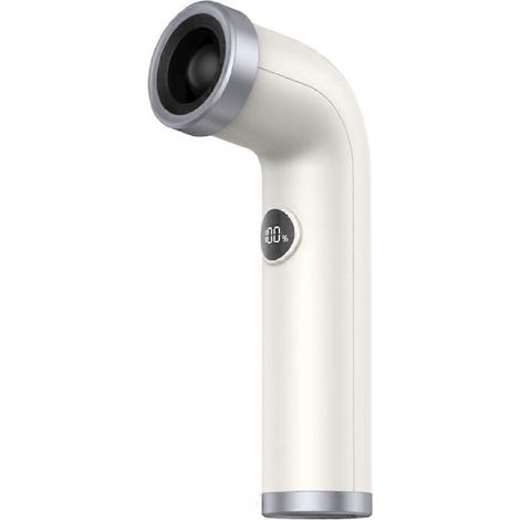 Wiederaufladbarer tragbarer Ventilator mit 3000 mAh Kapazität, leistungsstarker Belüftung, Digitalanzeige, einstellbarem Turbomodus, ideal für Sport und Outdoor-Aktivitäten (weiß). (1/5)