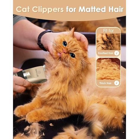 Cat Clipper for Cats - Silent for Long Hair Knots and Tangles (1/3)