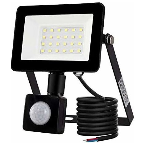 20W Outdoor LED Floodlight Motion Sensor Light 6500K Outdoor LED Spotlight, IP66 with Motion Sensor Security Lamp, for Garden Patio Lawn Party Outdoor LED Lighting