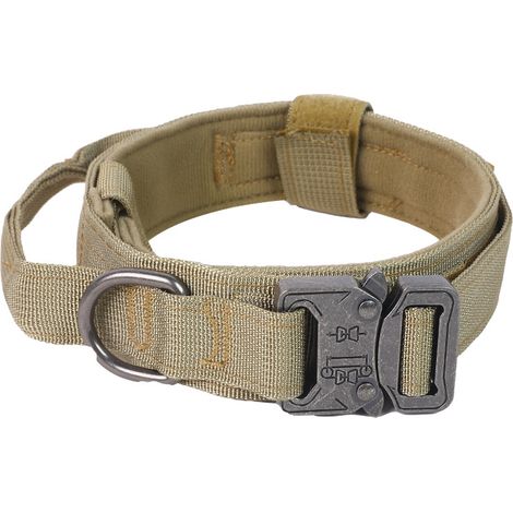 Filiyano-Ensemble collier tactique et laisse élastique pour chien. Collier en nylon réglable avec poignée de contrôle et boucle métallique. Résistant (1/5)