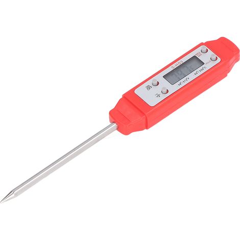 Automatisch kalibriertes digitales Lebensmittelthermometer im Stiftformat, hochpräzise, elektronisch im Taschenformat, rot (1/5)