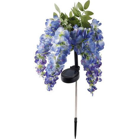 Lampe Solaire - Luminaire Extérieur à Fleurs de Glycine - Étanche IP65 - Autonome 6 à 8 Heures - Pour Jardin Cour Arrière - 1 Pièce (1/5)