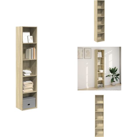 Bibliothèque chêne sonoma 40x30x189 cm bois d'ingénierie - Bibliothèque - Bibliothèques - Étagère - Armoire De Rangement (1/5)
