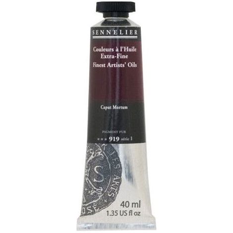Couleurs à l'huile - Sennelier - Mars Violet-Caput Mortum - 40ml - Pigments naturels - Finition satinée