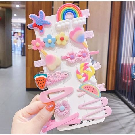 Accessoires cheveux - Chapeau mignon - Bijoux bonbon - 14 pièces - Pour bébés filles - Résine