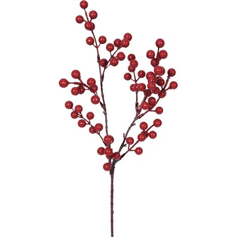 Décoration Florale De Table De Noël, Baies Rouges Simulées Et Gousses D'Acacia, Style A02241-KZQ (1/2)