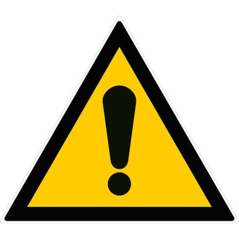 Panneau côté 300mm PSC choc rigide danger général norme ISO 7001