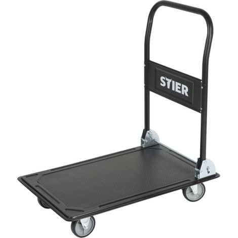 Chariot à plate-forme rabattable STIER, 300 kg,  910x610 mm