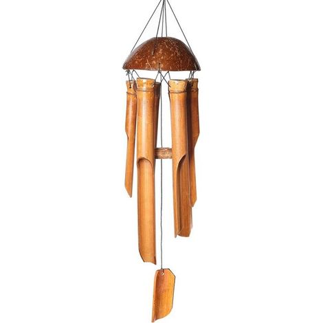 Windspiel – Natürlicher Bambus – Für Garten und Balkon – Wetterfest – 1 Stück (1/5)
