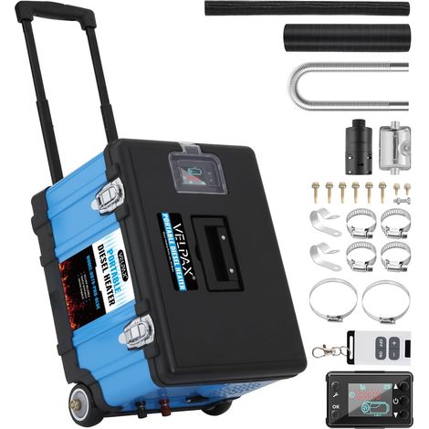 Chauffage Diesel 12/24 V 8 kW Réchauffeur d'Air Diesel Superficie riscaldata 30 m² Écran LCD et Télécommande Réservoir 10 L pour Bateau et Auto (1/5)