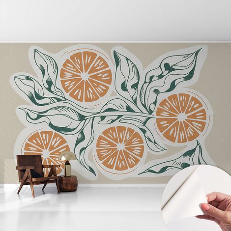 Fotomurale adesivo stickers - per camera da letto - per corridoio - decorazione casa moderna Motivi fruttati 416x254 cm (1/5)