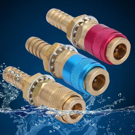 Gas- Und Wasser-Schnellverbinder Aus Messing – 10 Mm Schlauchanschluss, Für WIG-Schweißgeräte
