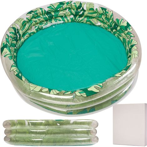 Piscina hinchable infantil 3 cámaras 150cm hojas