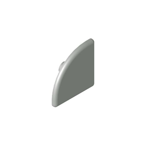 Bouchon standard arrondi profilé Aluneed TI 40X40 Gris RAL7042 091045S01