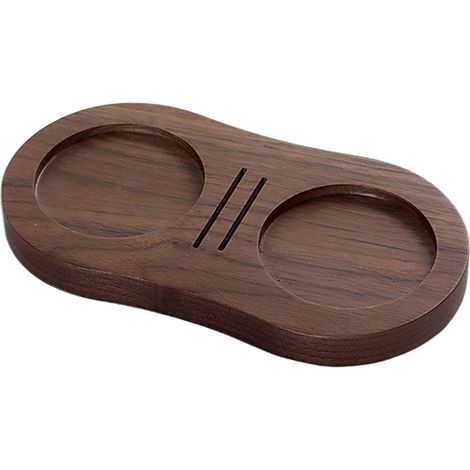 Tapis de tasseur à café en bois  16,7 x 8,8 cm, tapis de tasseur à café en bois, tapis antidérapant pour plan de travail de cuisine
